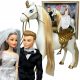 KEN DOLL BIG PFERD HOCHZEIT HOCHZEITSKLEID KEN IN EINEM ANZUG KOSTENLOSES DIPLOM