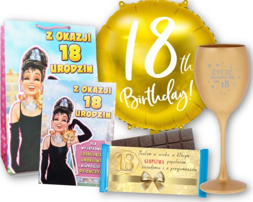  GESCHENK ZUM 18. GEBURTSTAG FÜR EIN MÄDCHEN! ein mit Helium aufzublasender Ballon, eine Karte