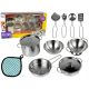  Set aus Edelstahl-Küchentöpfen für Kinder