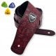  P&P Burgunder Flora Gitarrengurt aus veganem Leder ANKLE Gitarrengurt