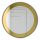  SPIEGEL fi 100 cm RUND GOLD MIT SILBER ELEGANT OHNE RAHMEN GESCHLIFFEN