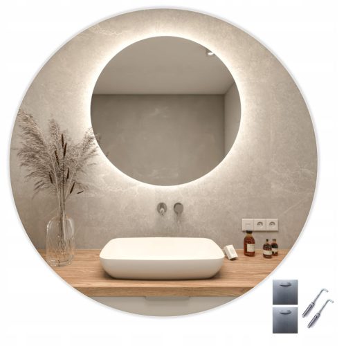  LED-SPIEGEL 95 cm COB 480 LED/1 m rund LED wasserdicht Netzteil IP67