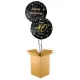  SET 2 X HELIUMBALLON 40. GEBURTSTAG SCHWARZ Geschenk in einer Box