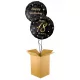  SET 2 X HELIUMBALLON 18. GEBURTSTAG SCHWARZ Geschenk in einer Box