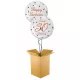  Set mit 2 x Heliumballons zum 30. Geburtstag in Weiß, Geschenk in einer Box