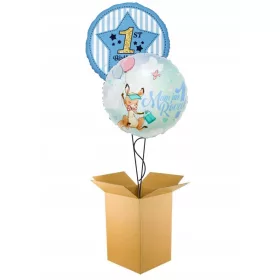  SET 2 X HELIUMBALLON ZUM 1. GEBURTSTAG JUNGE