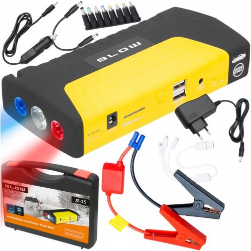  Starte Starthilfe für Autos und Motorräder, tragbare Powerbank 12800 mAh + Kabel