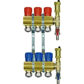 Messingverteiler 4 Kreise PEX 16 oder 20