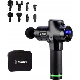  Bolusso Premium Massagepistole, 8 Aufsätze, 30 Modi