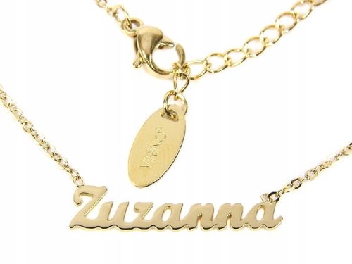  Halskette, Chirurgenstahl, Gold, Name ZUZANNA, neu