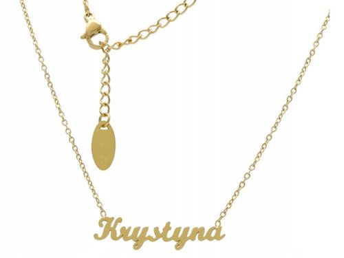  Halskette aus Chirurgenstahl, Name KRYSTYNA, neues Gold Promi %