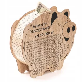    Gezeichnetes Sparschwein Sparschwein Challenge Ziel plus Widmung Geschenk Geschenk