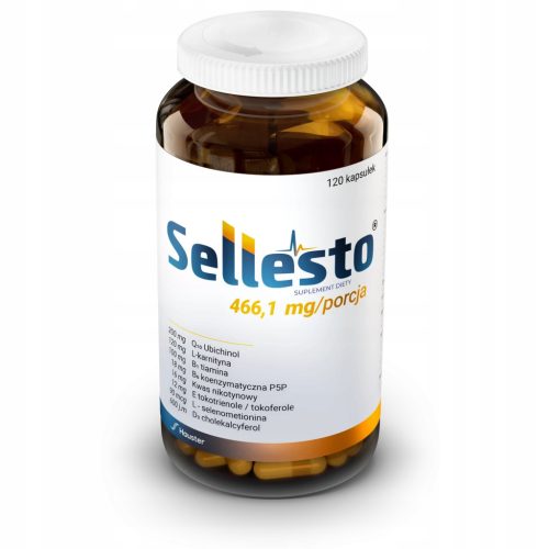 Hauster Sellesto 466,1 mg Ubichinol - Unterstützung für Herz-Kreislauf-System und Vitalität, 120 vegane Kapseln