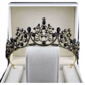  DIADEM SCHWARZ VINTAGE WINTAGE HAARSCHMUCK GOLD 1913