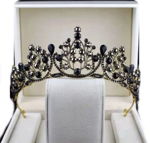  DIADEM SCHWARZ VINTAGE WINTAGE HAARSCHMUCK GOLD 1913