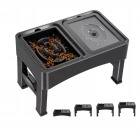  Set aus zwei Zaxer-Kunststoffschüsseln, schwarz, 1,6 l