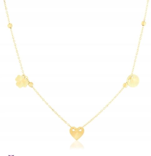  GOLDHALSKETTE CHIRURGENSTAHL 316L HERZKLEE