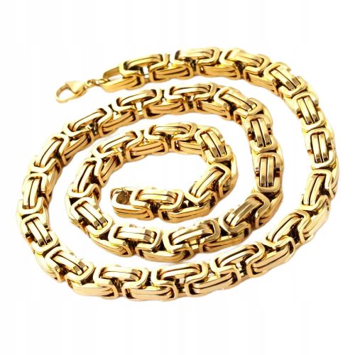  KETTE Herren Royal Gold Byzantinische Kette VERGOLDET + KOSTENLOS