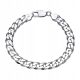  Herren-Silberarmband, 925er Silber, Diamantschliff, 7 mm, VOLL