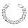  DICKES Herrenarmband aus Silber, 925er Silber, Diamantschliff, 12 mm, VOLLSTÄNDIG