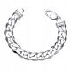  DICKES Herrenarmband aus Silber, 925er Silber, Diamantschliff, 12 mm, VOLLSTÄNDIG