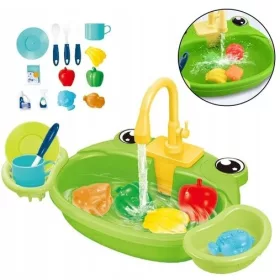    WASCHBECKEN FAP ECHTES WASSERSPÜLEN FÜR KINDER GIGA FROG SET XL 40CM