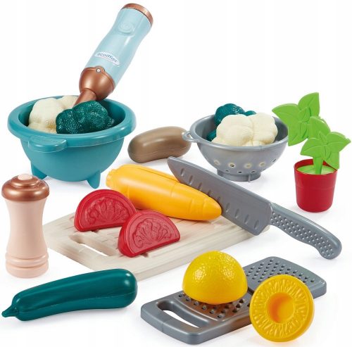  Set für die Zubereitung von Suppen und Gemüseschneidebrett Ecoiffier Vert Azur