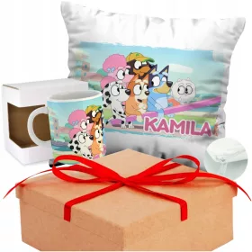    GESCHENKSET KISSENBECHER BLAU BLAU FÜR EIN KINDGESCHENK NAME BAJKA