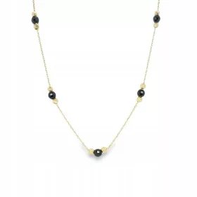  Goldhalskette mit schwarzen Zirkonkugeln PR 585 14k