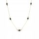  Goldhalskette mit schwarzen Zirkonkugeln PR 585 14k