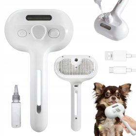    BÜRSTE FÜR HUNDE UND KATZEN, FEUCHTIGKEITSSPENDENDES DAMPFHAAR TYP C MASSAGER