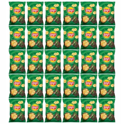Lay's Chips mit grüner Zwiebelgeschmack, 30er Pack (40g) - Perfekt für jede Gelegenheit