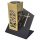  LED-Solarkerze Exklusive elegante Goldlaterne aus Pariser Stahl 25,5 cm