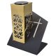  LED-Solarkerze Exklusive elegante Goldlaterne aus Pariser Stahl 25,5 cm