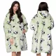  DECKEN-SWEATSHIRT Übergroßes, warmes, dickes DECKEN-SWEATSHIRT 2in1 XXL PANDA-Pelz-Hoodie