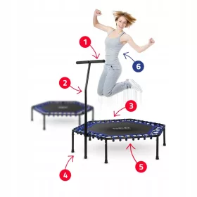    TRAMPOLIN FÜR HEIMÜBUNGEN TRAINING BIS 100 KG FÜR ERWACHSENE FITNESSGRIFF