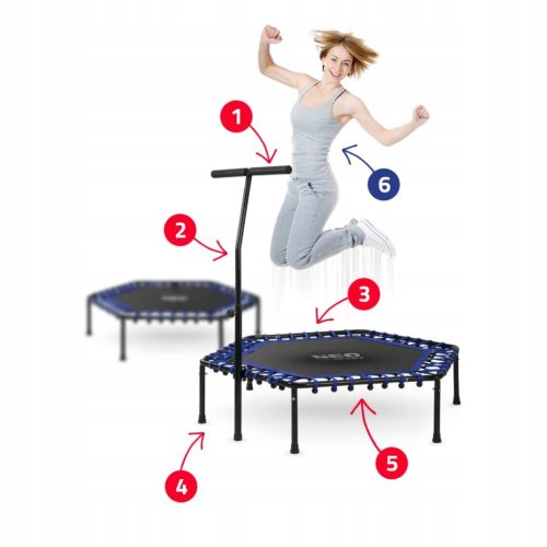  TRAMPOLIN FÜR HEIMÜBUNGEN TRAINING BIS 100 KG FÜR ERWACHSENE FITNESSGRIFF