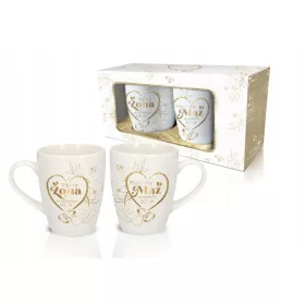    SCHÖN! TASSEN FÜR FRAU UND EHEMANN, GESCHENK ZUR HOCHZEIT, HOCHZEITSJUBILÄUM DER ELTERN