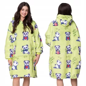    DECKEN-SWEATSHIRT Übergröße 2in1 DECKEN-SWEATSHIRT XXL PANDA-Muster Geburtstagsgeschenk Weihnachten
