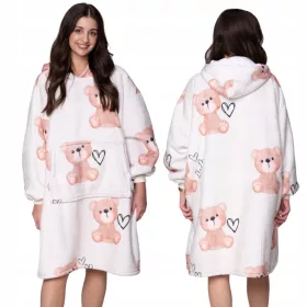    DECKEN-SWEATSHIRT Oversize 2in1 DECKEN-SWEATSHIRT XXL BÄREN Muster Geburtstagsgeschenk Weihnachten