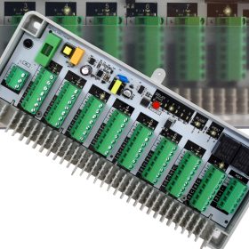    STREIFEN-Heizungs-Zentralregler mit Mod. PUMPENKESSELOFEN 8 Abschnitte ESCO