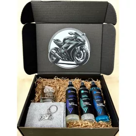    Geschenkbox für einen Motorradfahrer/Glas Whisky/Motorradgeschenk/Motorrad-Schlüsselanhänger