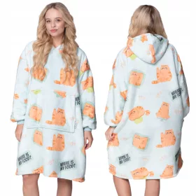    DECKEN-SWEATSHIRT Oversize 2in1 DECKEN-SWEATSHIRT XXL Muster KATZEN Geburtstagsgeschenk Weihnachten