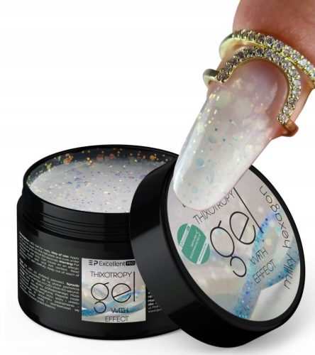  Ausgezeichnetes PRO Thixotropie-Gel mit milchigem Effekt, 15 g – milchig mit Glitzer