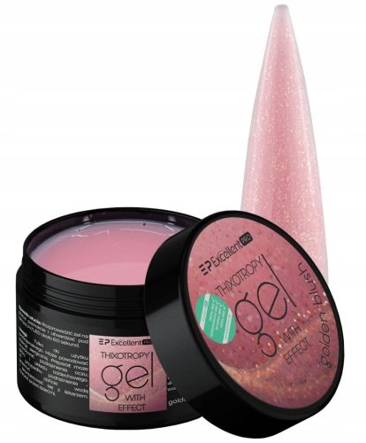  Excellent PRO Thixo Gel mit Effekt-Aufbaugel 50 g Golden Blush