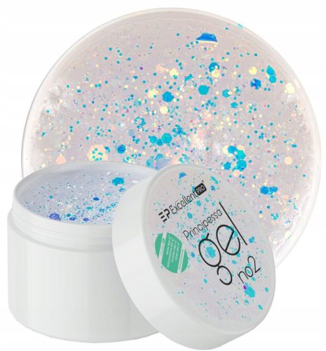  Ausgezeichnetes PRO LED/UV-Gel mit Glitzer Principessa No2 15g