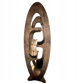    KATZENHAUSTURM mit Kratzbäumen, GROßES Kratzbaumbett, BRAUN, 161 cm