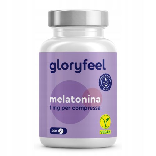 Melatonin-Tabletten von Gloryfeel - Hochdosiert und Vegan, 400 Stück