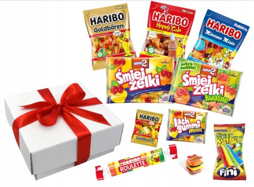 Fruchtige Haribo & Nimm2 Geschenkbox - Vielfalt der besten Gummibärchen