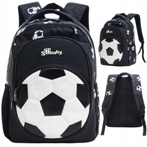Schulrucksack Fußball - Weißer Fußball-Design für Jungen